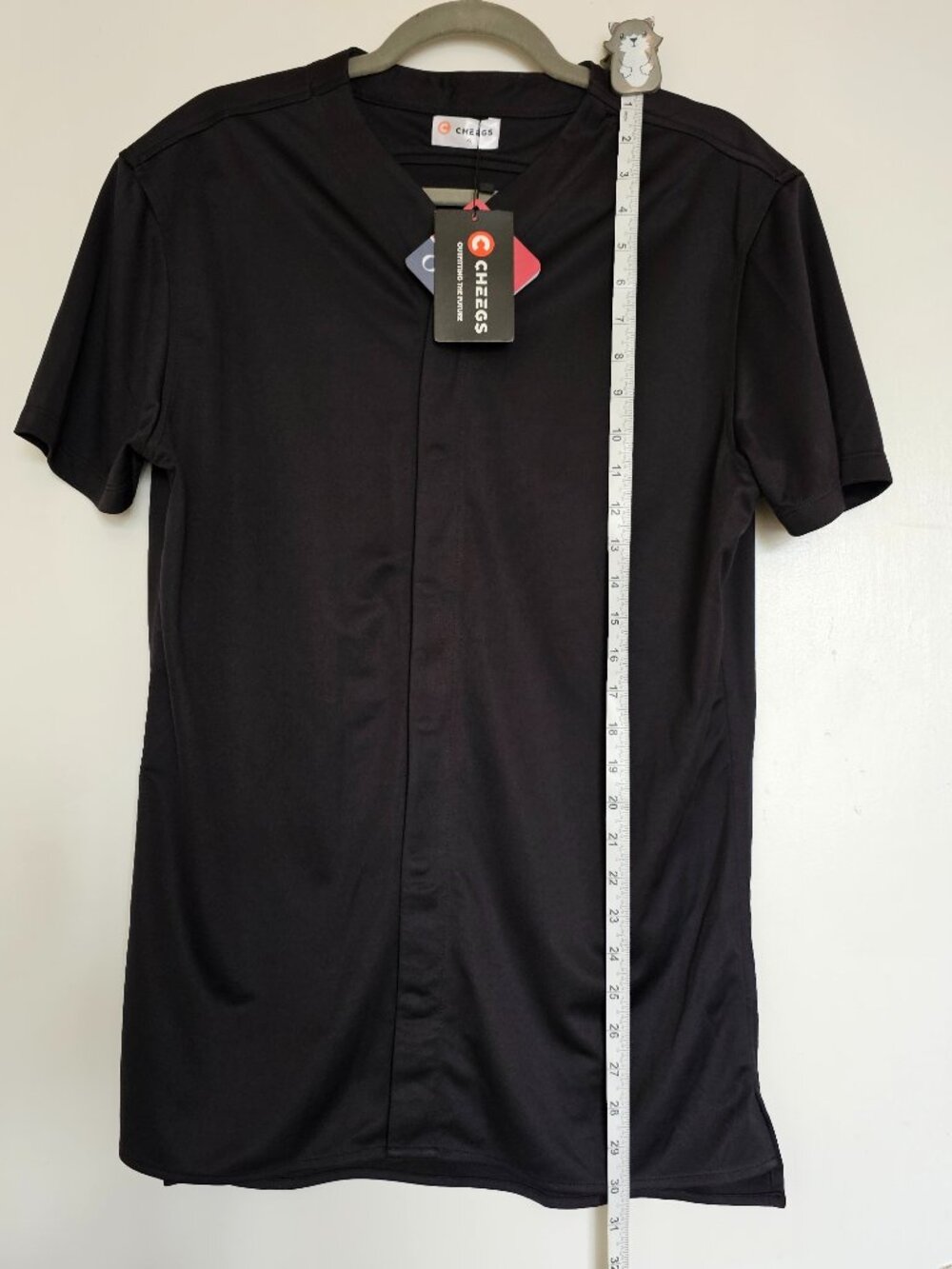 NWT! CHEEGS Outlast NASA Tech Cooling Snap Front Athletic Jersey Shirt XL Black